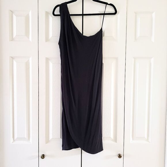 Marc Jacobs Black One Shoulder Bamboo Dress Medium - Picture 5 of 5